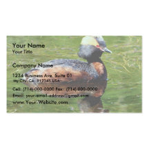 Grebe de cuernos plantillas de tarjeta de negocio