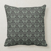 Green Fluer de Lis Pillow Cojines