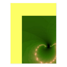 Green Focus Fractal Postkarte