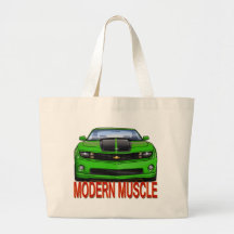 GREEN_FRONT_CAMARO.png Bolsa Lienzo