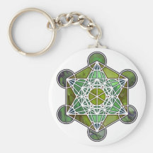 GreenMetatronCube Llavero