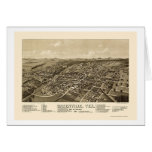 Greenville, mapa panorámico de TX - 1886 Tarjeta