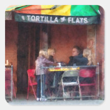 Greenwich Village de los planos de la tortilla Calcomanía Cuadradas Personalizada