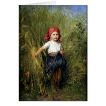 Greetingcard con la pintura de Heinrich Hirt Tarjeta