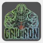 Gridiron Pegatina Cuadradas Personalizadas