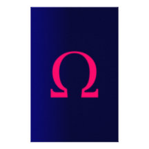 Griego Omega en #3 rosado Papeleria