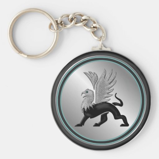 Grifo de plata llaveros personalizados
