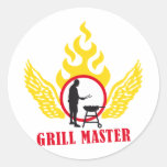 grillmaster runde sticker