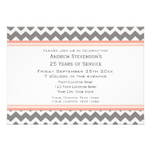Gris Chevron de la invitación de la fiesta de aniv