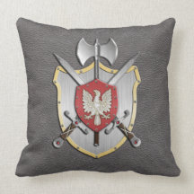 Gris de Eagle del escudo de la batalla Almohadas