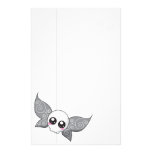Gris de hadas del cráneo papelería personalizada