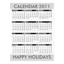 Gris de la postal del calendario 2011 buenas fiest
