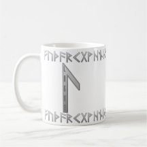 Gris de la runa de Laguz Taza