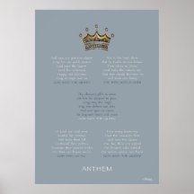 Gris del himno del jubileo de diamante impresiones