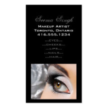 Gris del ojo de Smokey del maquillaje Tarjeta De Negocio