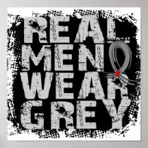 Gris real del desgaste de hombres de la diabetes posters