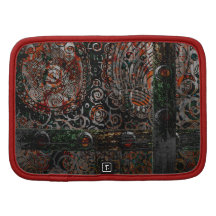 Gris rojo del moho de Paisley del Grunge metálico  Organizadores