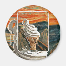 Grito el helado imán para frigorifico