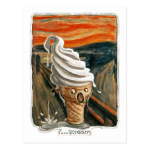 Grito el helado tarjetas postales