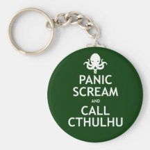 Grito y llamada Cthulhu del pánico Llaveros Personalizados
