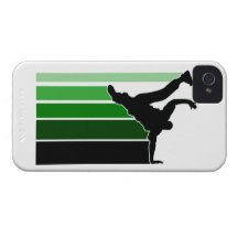 Grn de la pendiente de BBOY/caja blanca del iPhone Case-Mate iPhone 4 Carcasas