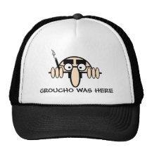 Groucho estaba aquí gorros bordados