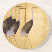 Grúa, bella arte de Ogata Kōrin Posavasos Manualidades
