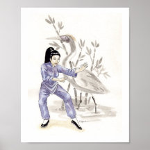 Grúa blanca Kung Fu Impresiones