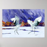 Grúas blancas de baile posters