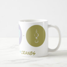 Grúas del amor de la fe taza de café