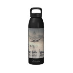 Grúas del valle de Hula en botella de agua de la n