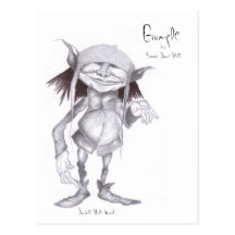 Grumple la postal del arte del Goblin por la colin