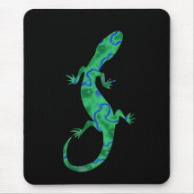 Grüner Gecko  ArtDeco Mousepad