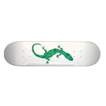 Grüner Gecko  ArtDeco Skateboard Personalisiertes Skateboard