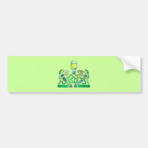 grünes Bier green Beer St. Patrick Irland Ireland Auto Sticker