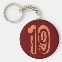 GRUNGE ANARANJADO NÚMERO 19 LLAVEROS PERSONALIZADOS