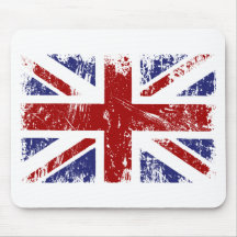 Grunge británico del punk de la bandera alfombrilla de ratones
