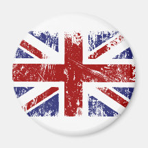 Grunge británico del punk de la bandera imán de frigorifico
