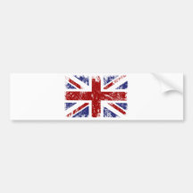 Grunge británico del punk de la bandera pegatina de parachoque