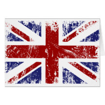 Grunge británico del punk de la bandera felicitacion 