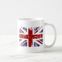 Grunge británico del punk de la bandera taza