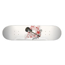 Grunge de la guitarra de la estrella del rock del  patinetas personalizadas