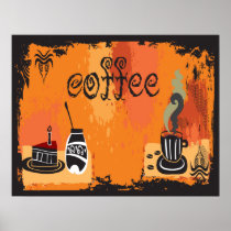 Grunge del café posters