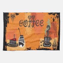 Grunge del café toallas de cocina