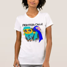 Grunge del polluelo del combatiente del cáncer de  camisetas