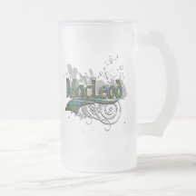 Grunge del tartán de MacLeod Tazas De Café