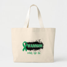Grunge - GUERRERO - cáncer de hígado Bolsas Lienzo