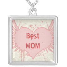 Grunge rosado de los mejores de la mamá collares d