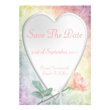 Grunge subió y corazón - ahorre la invitación de l