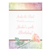 Grunge subió y pasteles - invitación de la fiesta 